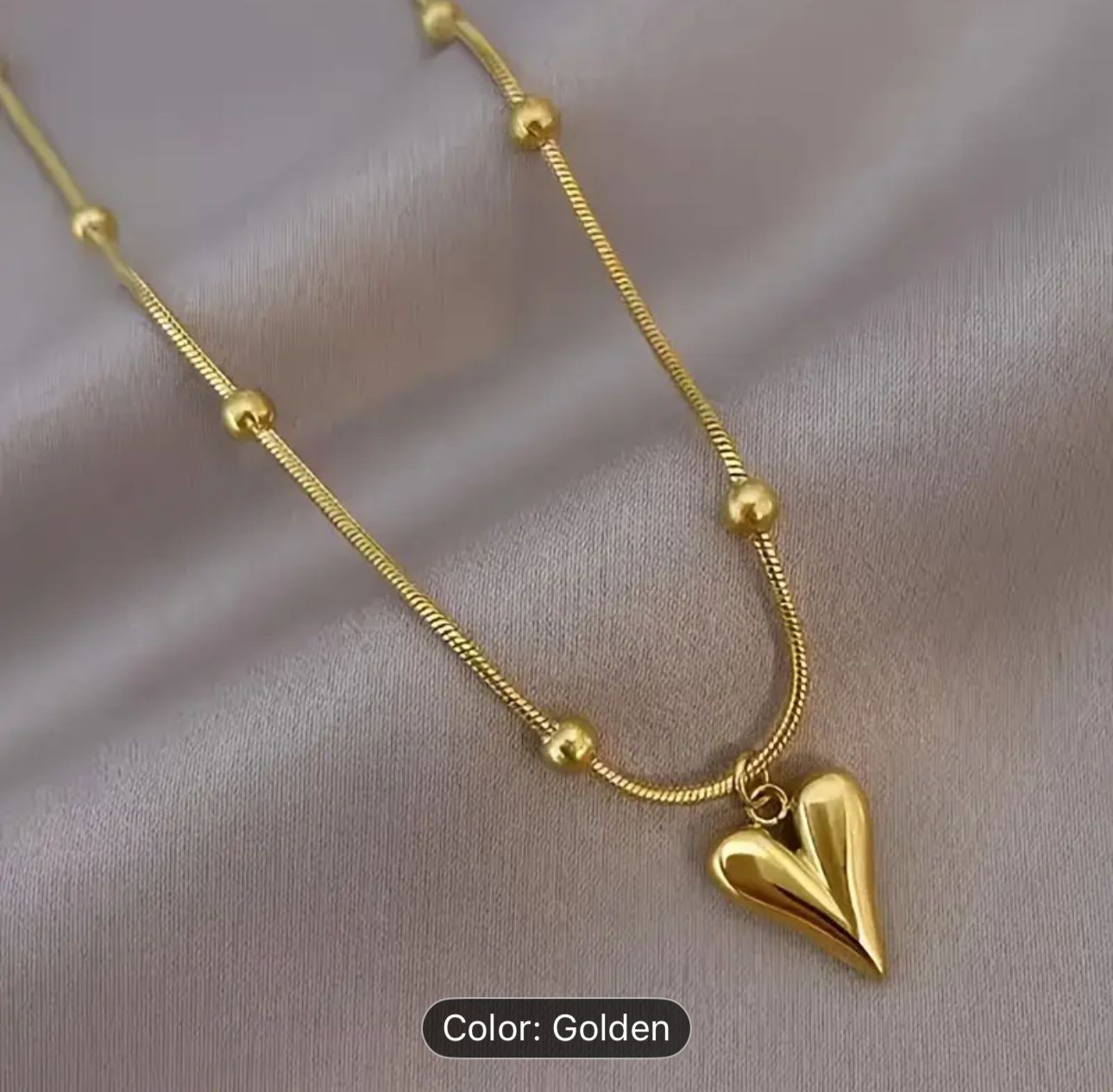 Gold Fashion Heart Pendant Necklace Woman Choker Stainless Steel in Berlin