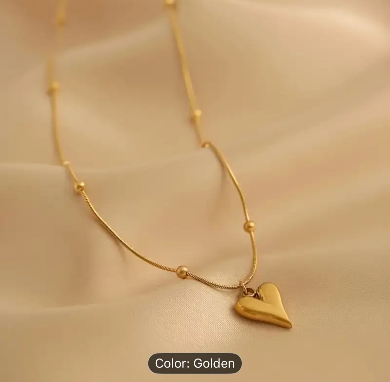 Gold Fashion Heart Pendant Necklace Woman Choker Stainless Steel in Berlin