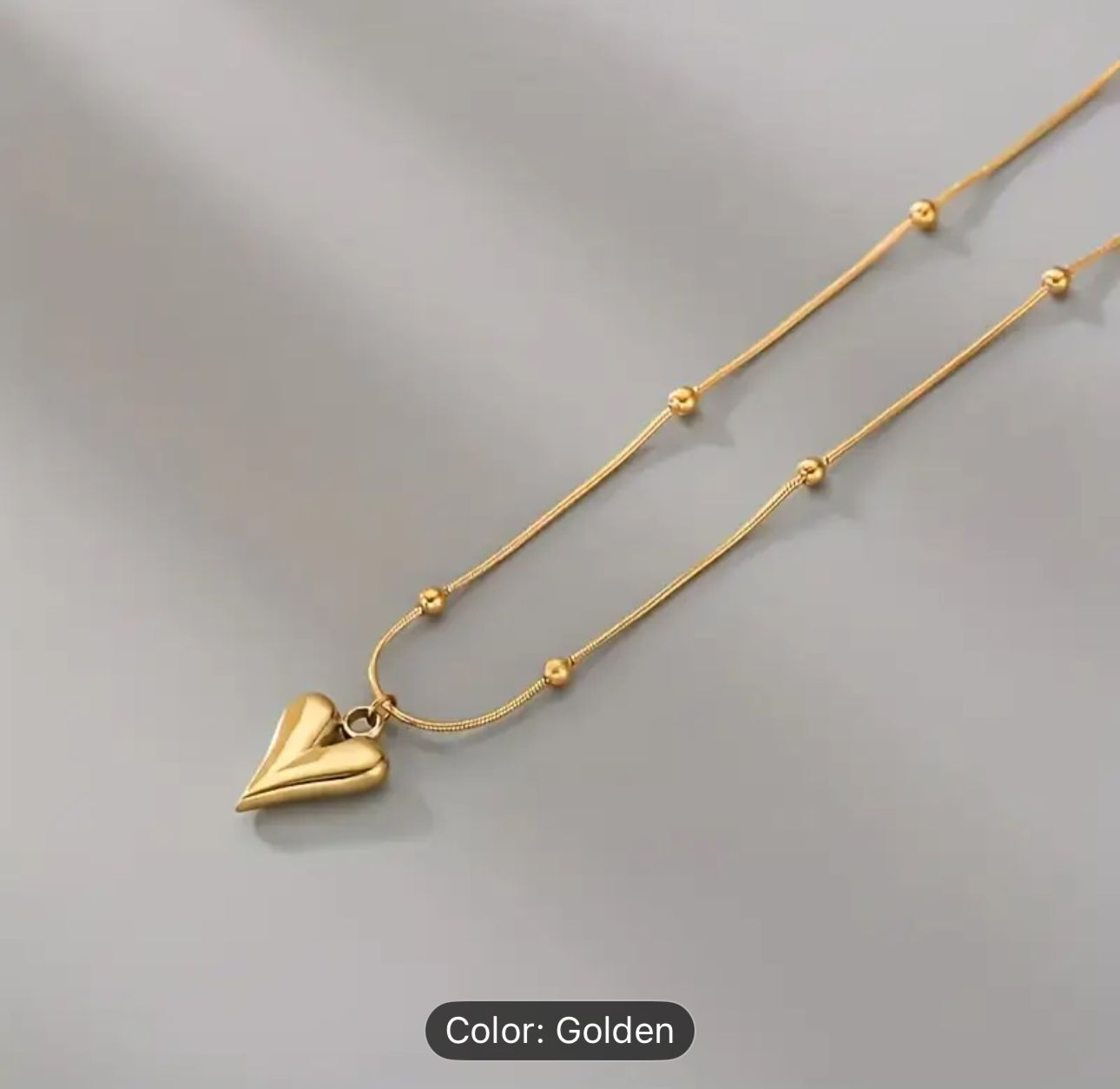 Gold Fashion Heart Pendant Necklace Woman Choker Stainless Steel in Berlin