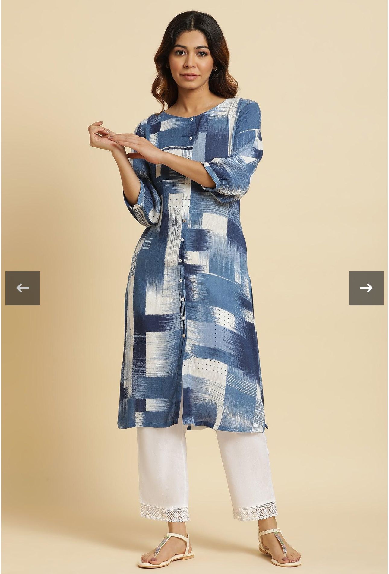 Indigo Abstract Print Kurta in Berlin