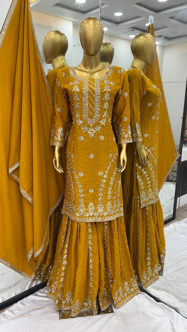 Pretty Heavy Faux Georgette Suit in Germany