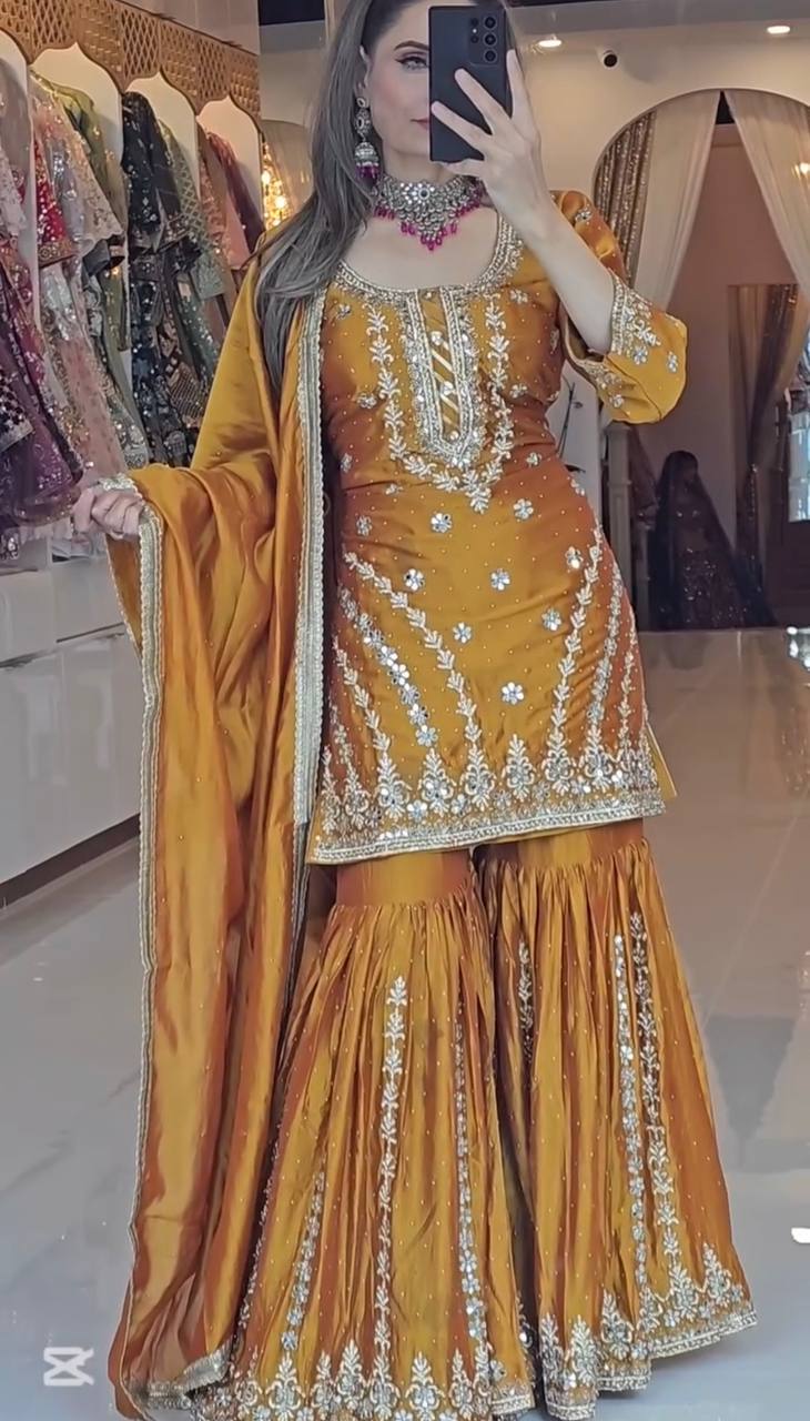 Pretty Heavy Faux Georgette Suit in Germany
