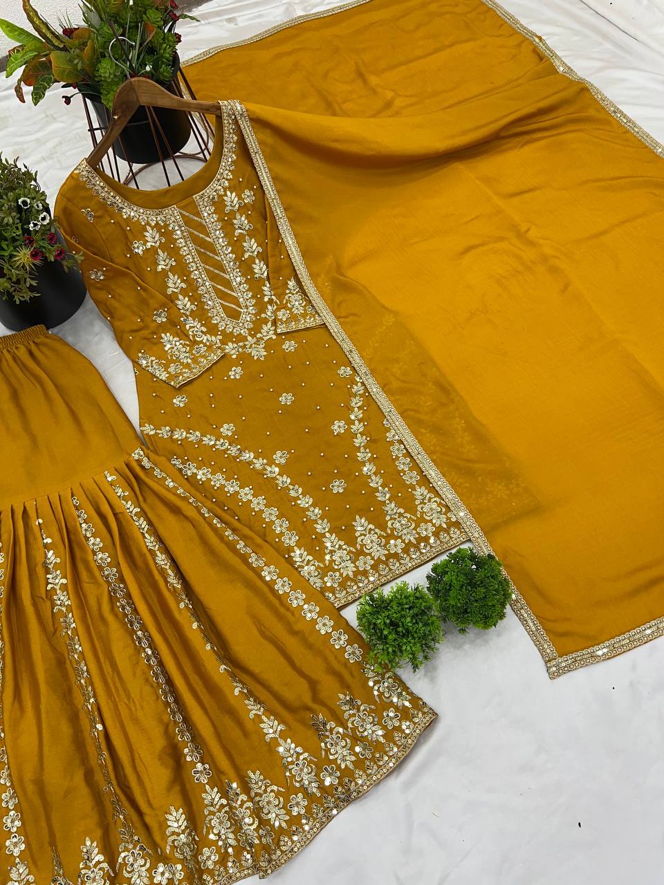 Pretty Heavy Faux Georgette Suit in Germany