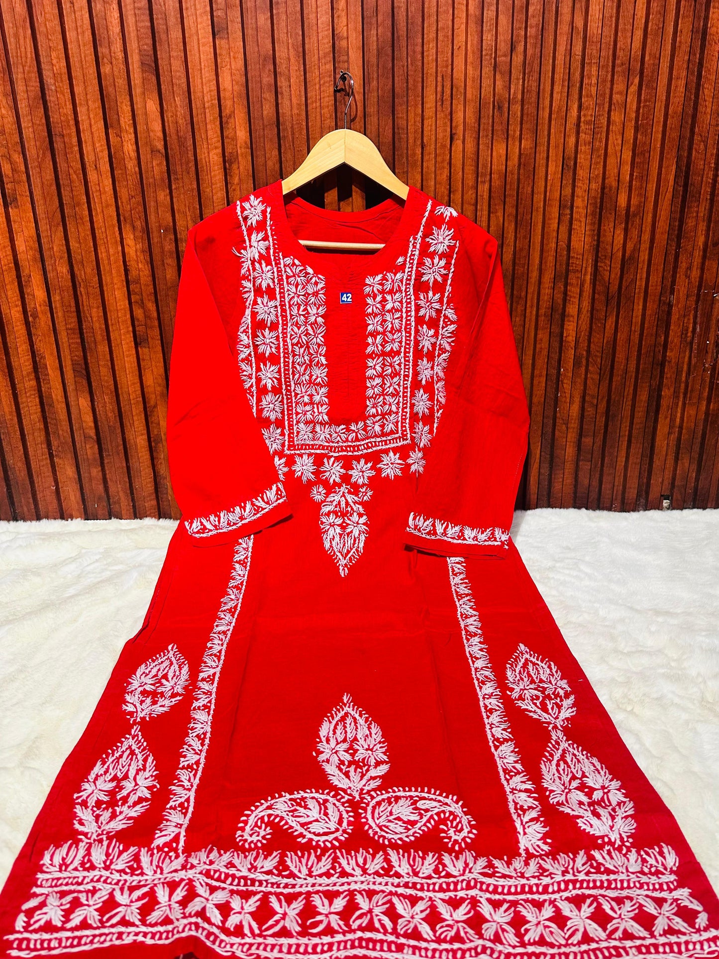 Elegant Pure Cotton Chikankari Kurti in Munich
