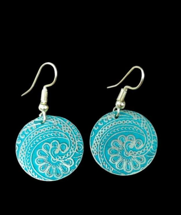 Patina Work Brass Earring in Berlin