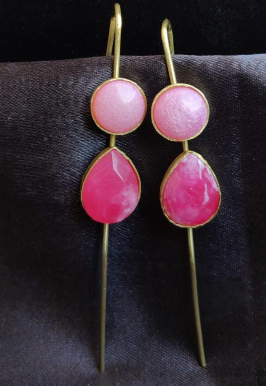 Mother of Pearl and Rezin Stone Brass Earcuff in Germany