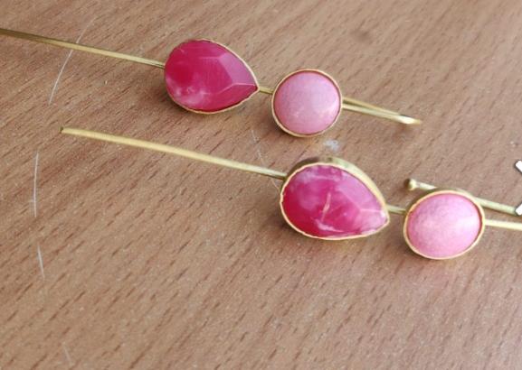 Mother of Pearl and Rezin Stone Brass Earcuff in Germany