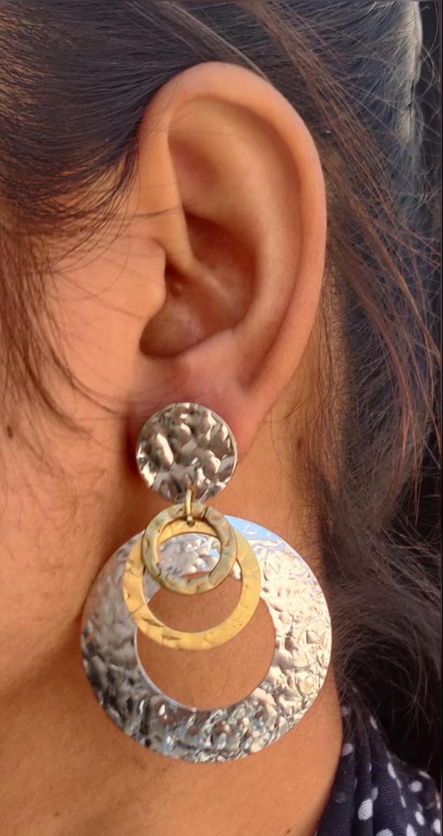 Dangle Earring Bold Metallic Silver Geometric Earrings for a Statement Look in Germany