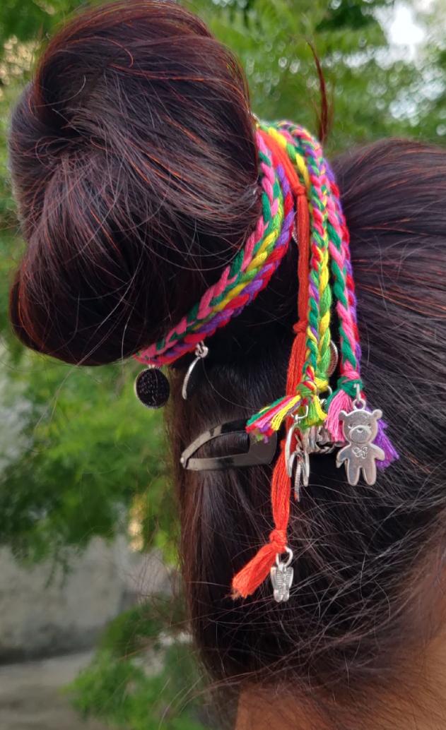 Handmade Multi Color Multi Strands German Silver Charm Paranda in Germany