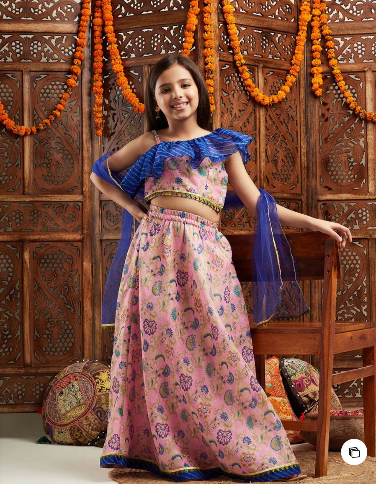 Girls Printed Ready to Wear Lehenga & Blouse With Dupatta in Berlin