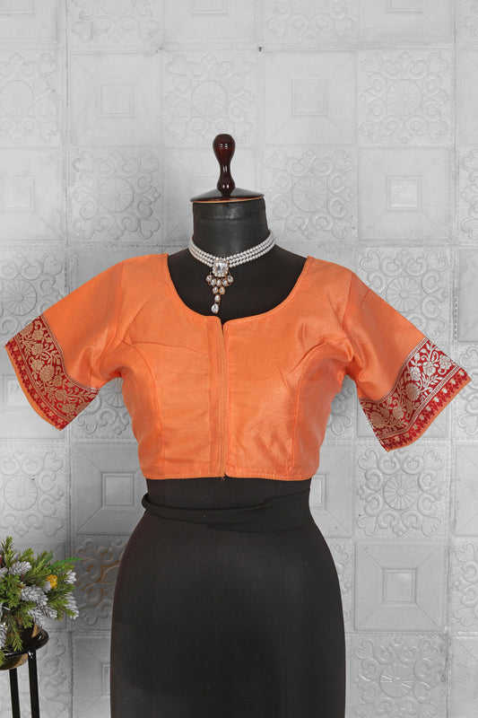 Woven Silk Blend Saree embroidery and fabric detail - Neha Couture Indian Fashion