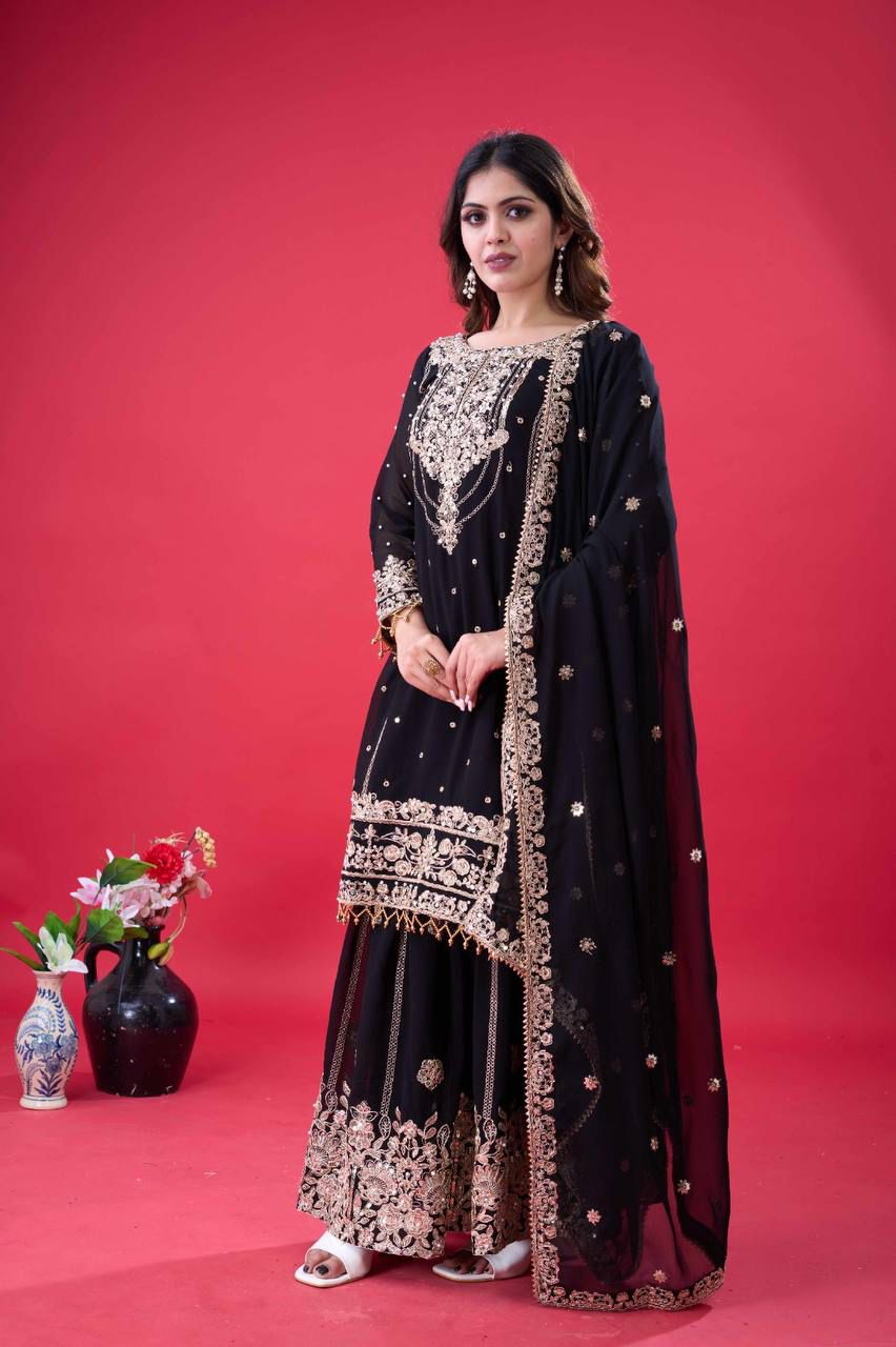 Beautiful Sequence Work Top-Bottom And Dupatta Set in Munich