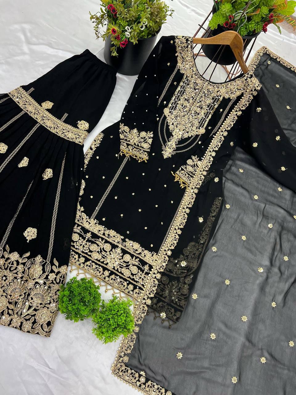 Beautiful Sequence Work Top-Bottom And Dupatta Set in Munich
