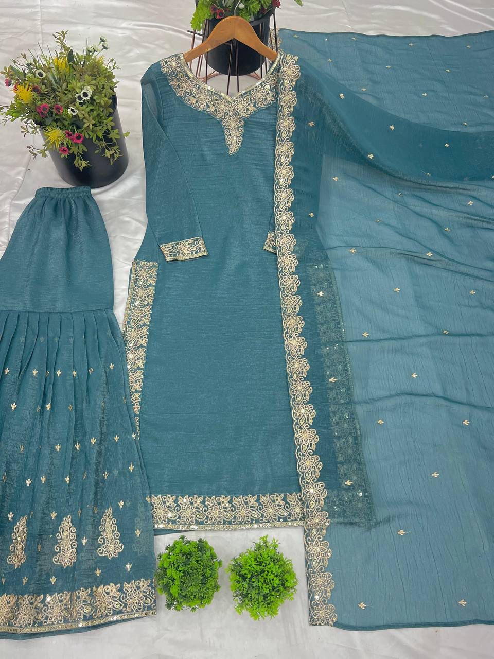 Party Wear Look Top-Dupatta and Fully Stiched Bottom in Berlin