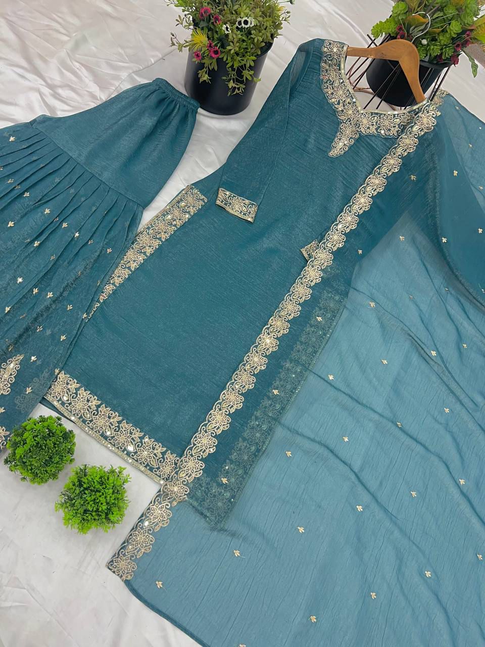 Party Wear Look Top-Dupatta and Fully Stiched Bottom in Berlin