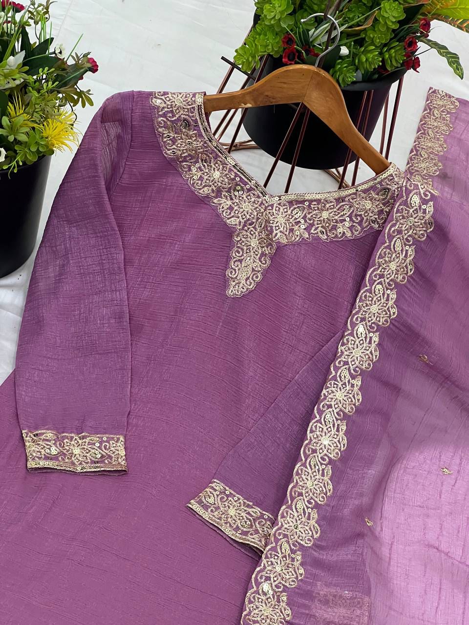New Designer Party Wear Look Top-Dupatta and Fully Stiched Bottom in Munich
