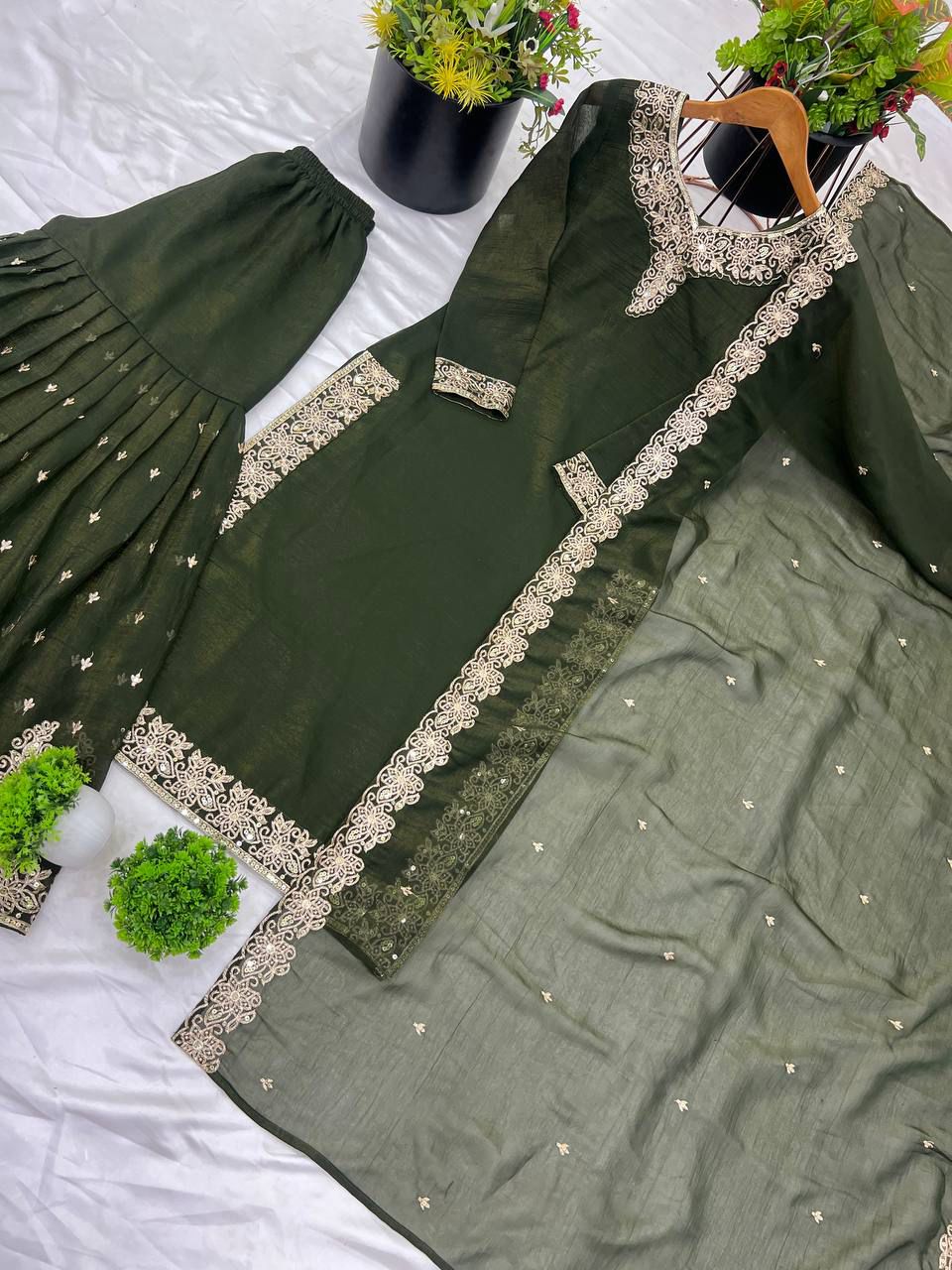 New Designer Party Wear Look Top-Dupatta and Fully Stiched Bottom in Germany