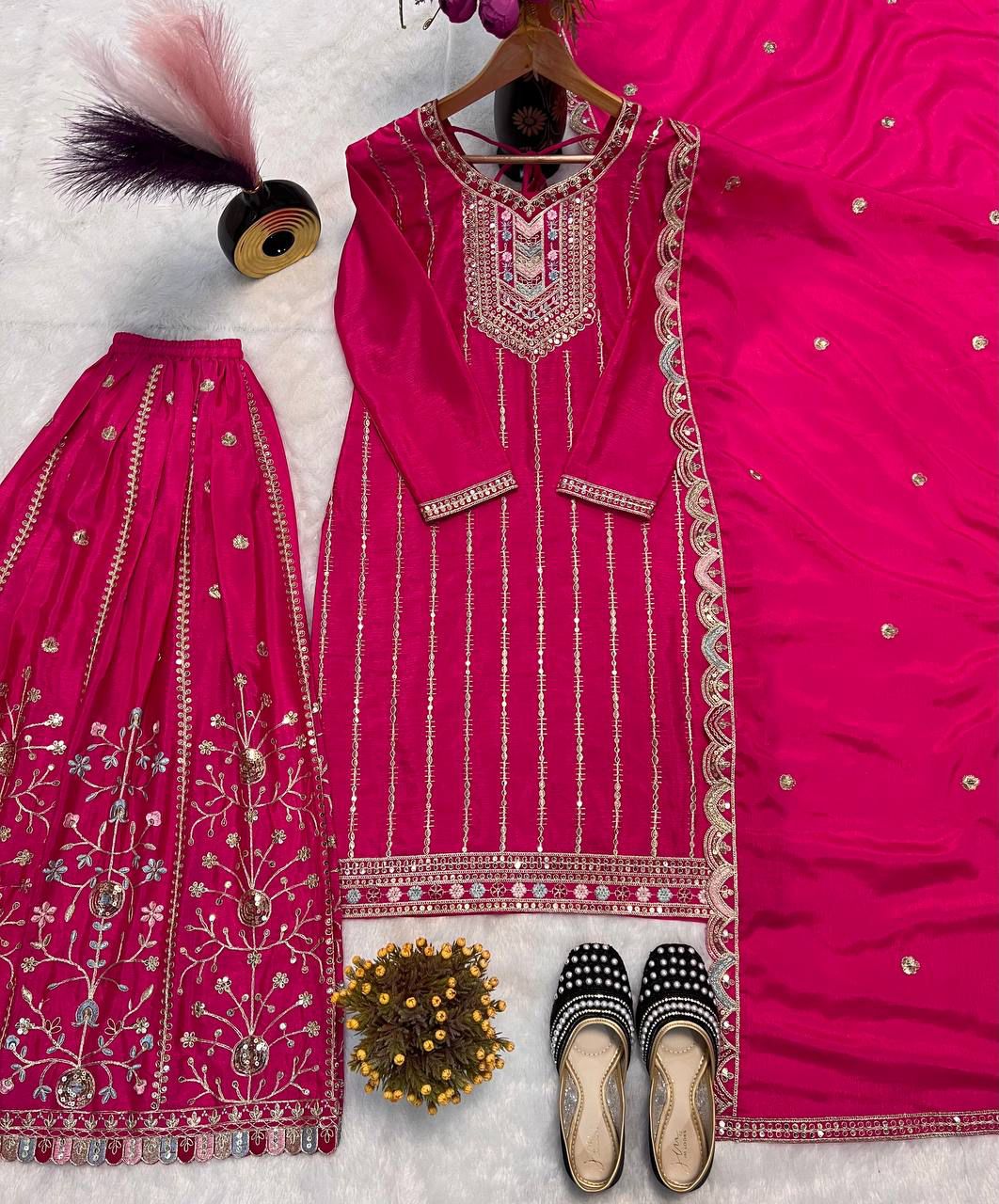 Pure Heavy Chinnon Silk stitched Suit in Munich