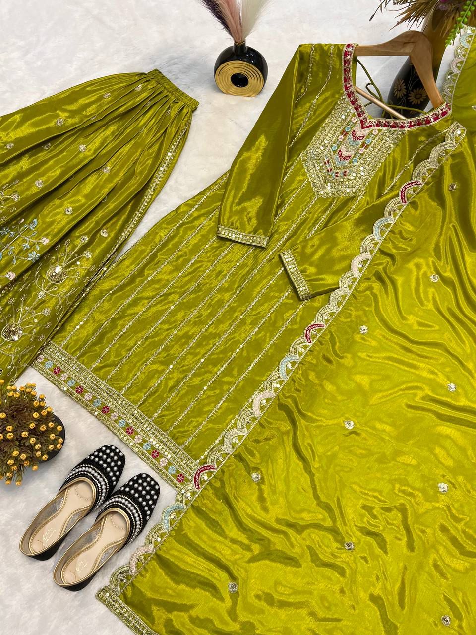 Pure Heavy Chinnon Silk stitched Suit in Munich