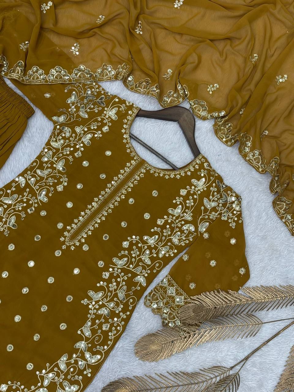 New Premium Quality With Embroidery Sequence Worked Suit in Germany