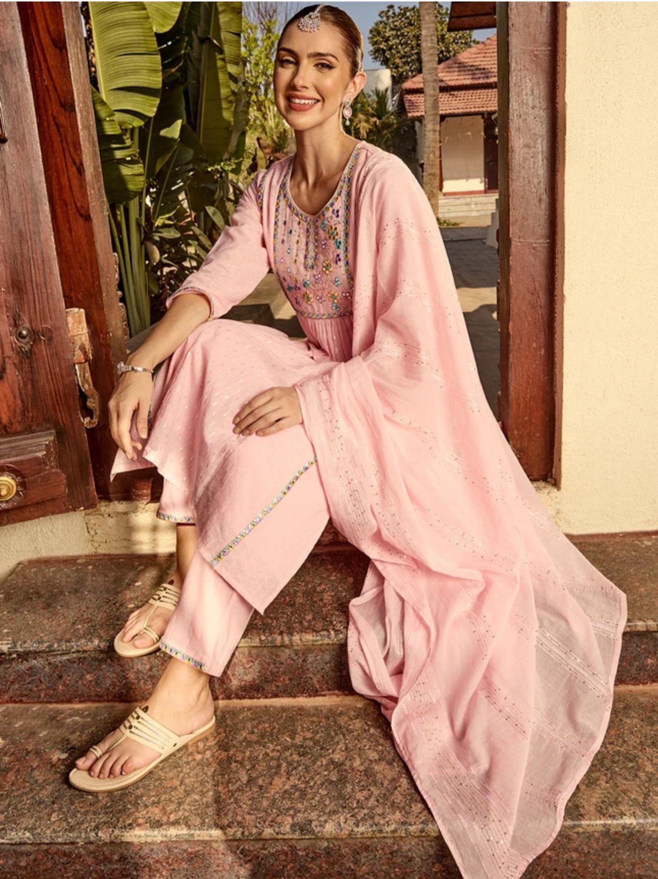 Pure Cotton Kurta with Trousers &Dupatta in Berlin