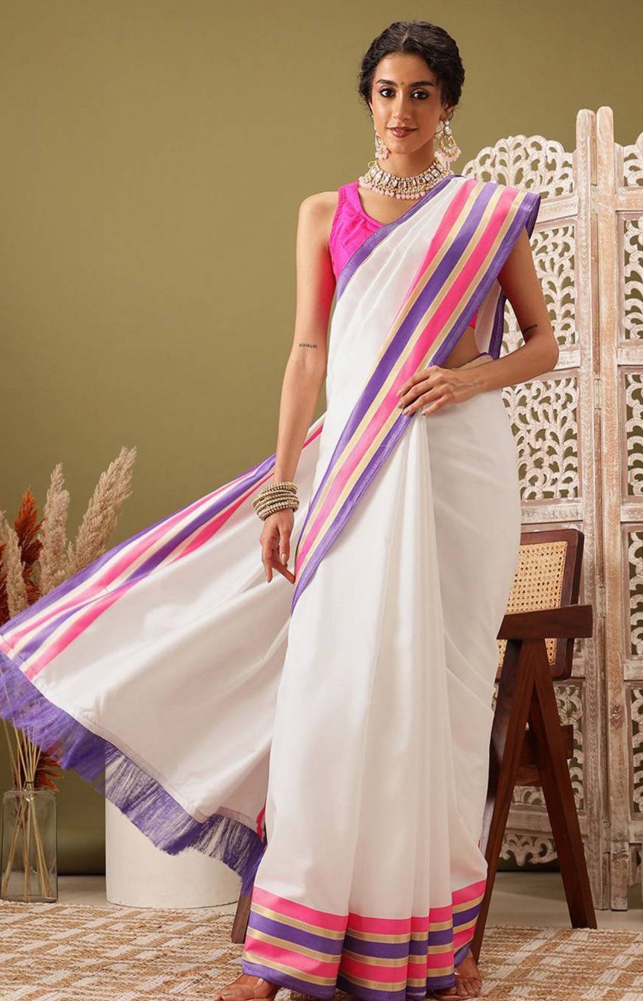 Zari Kasavu Saree in Berlin(Onam Saree)