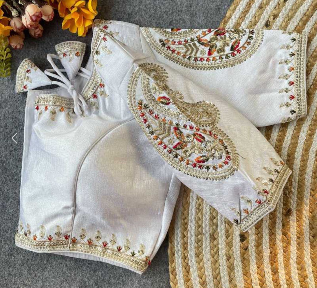 White Party wear heavy blouse in Berlin