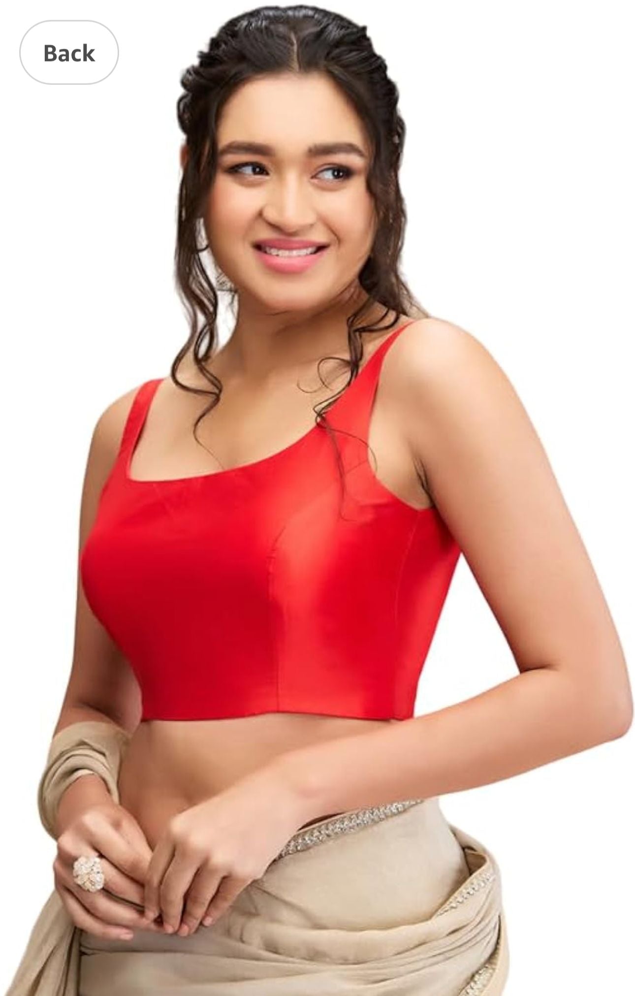Red Women Women Back Open Blouse in Germany
