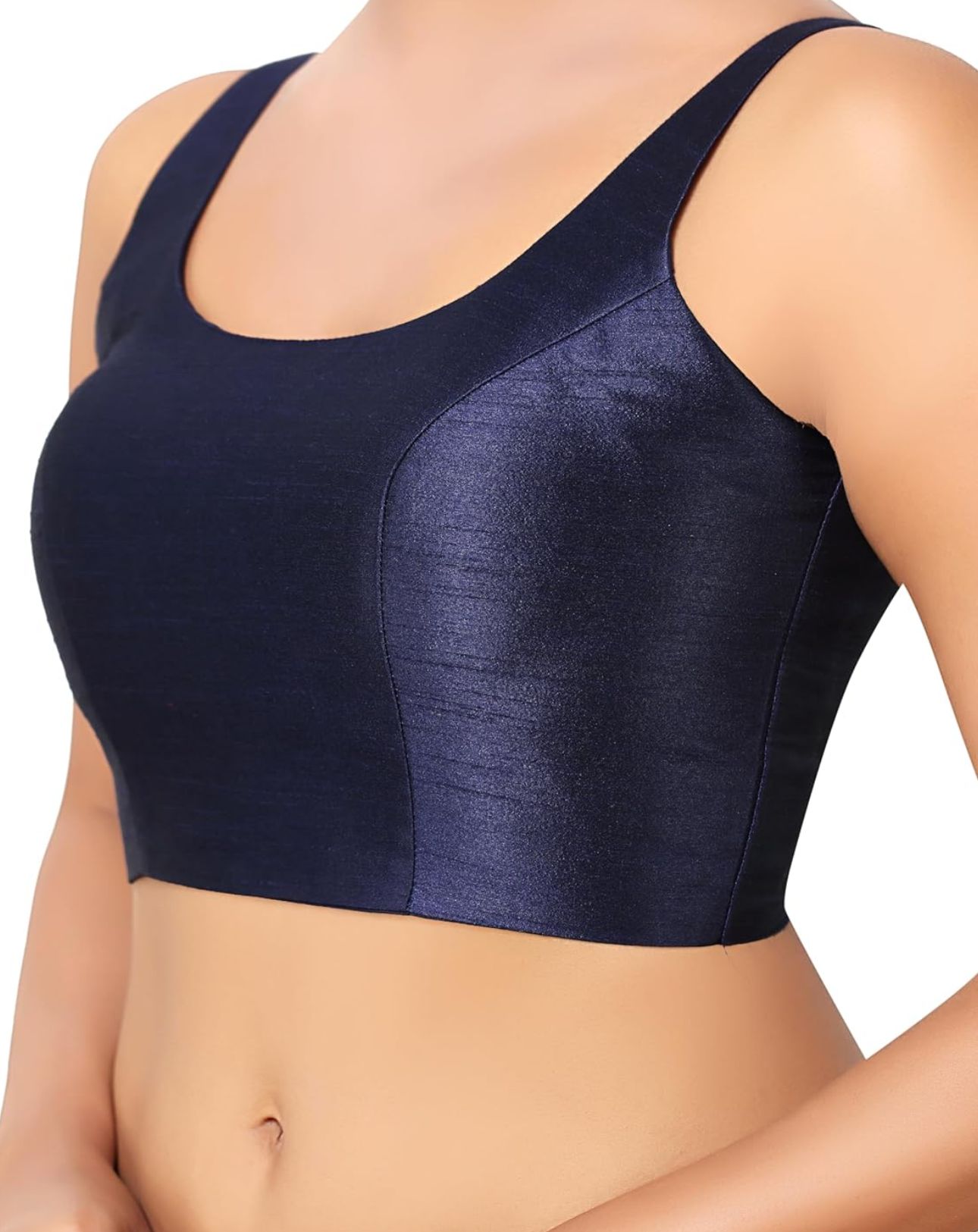 Navy Blue Women Women Back Open Blouse in Germany