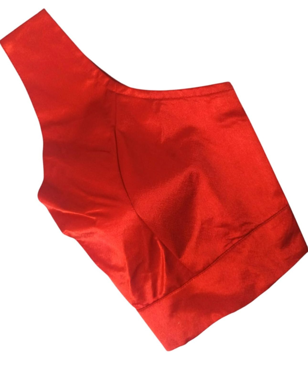 Red Satin Silk Readymade Blouse Fancy Sleeveless trendig Shining for Women in Germany