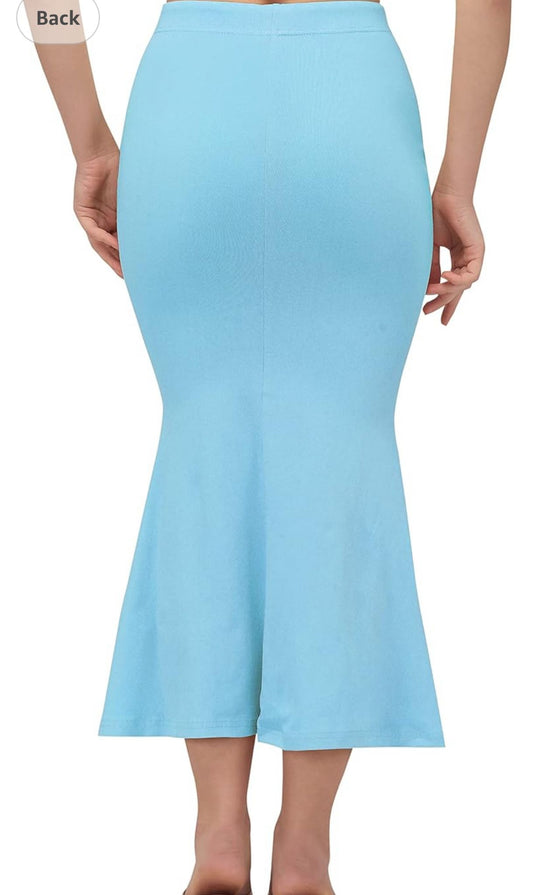 Sky blue Shapewear Petticoat embroidery and fabric detail - Neha Couture Indian Fashion