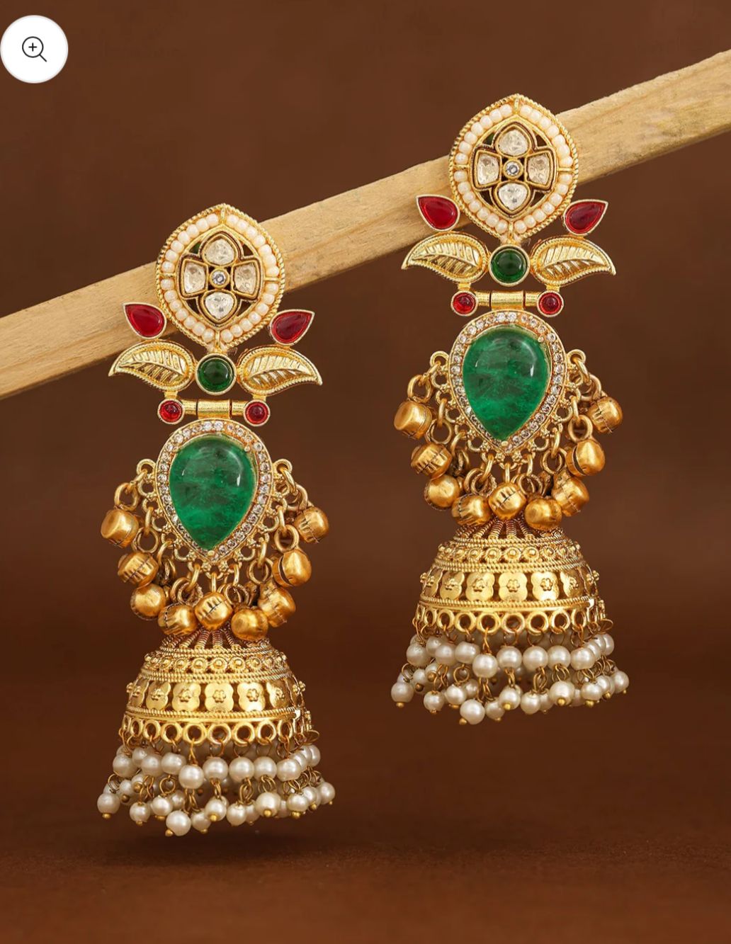 Sagarika Golden Jhumki Earrings in Germany