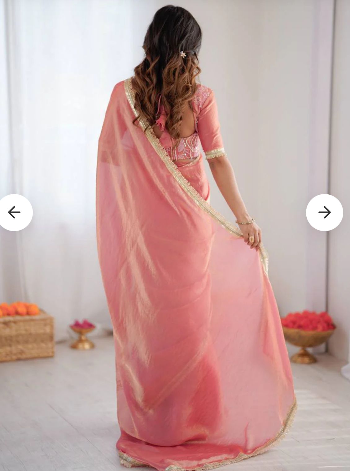 Heavy fendy Silk Saree with Stitched Blouse in Germany