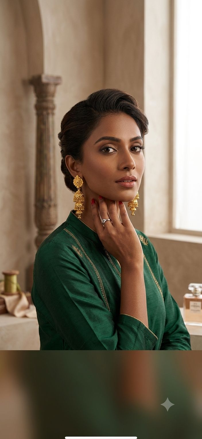 Gold plated Elegance in Jhumkas in Berlin