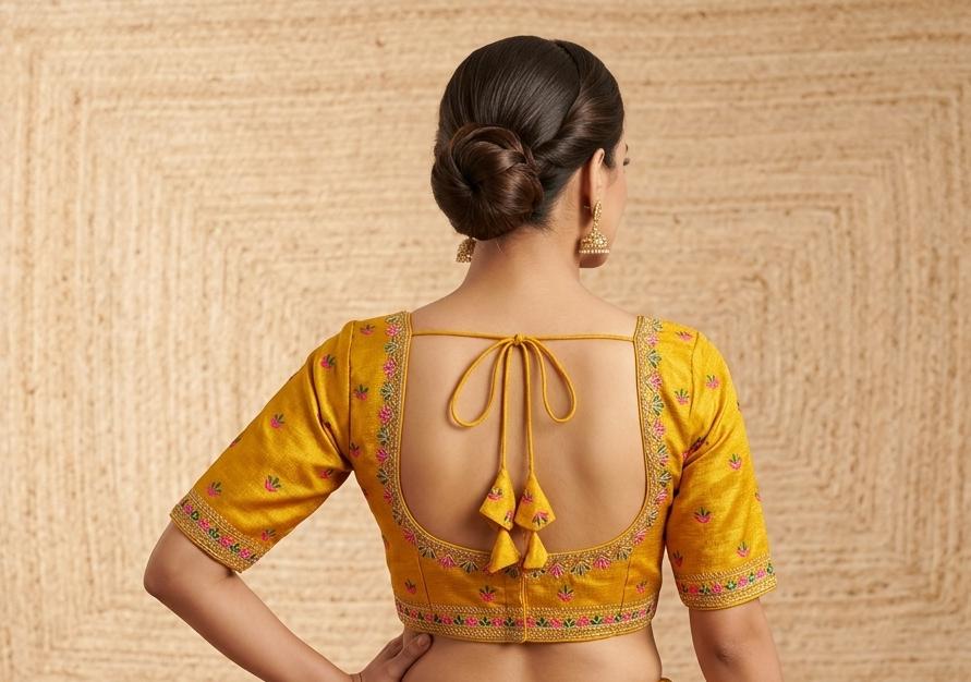 Mustard Elegant Traditional Blouse In Germany