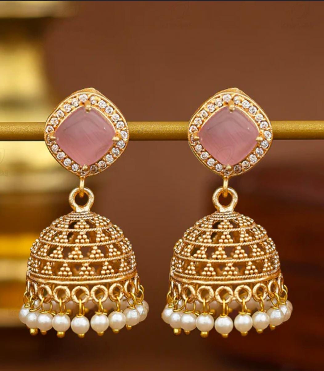 Traditional Gold Jhumki Earrings in Germany