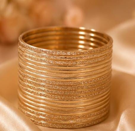 Golden traditional bangle set in Germany