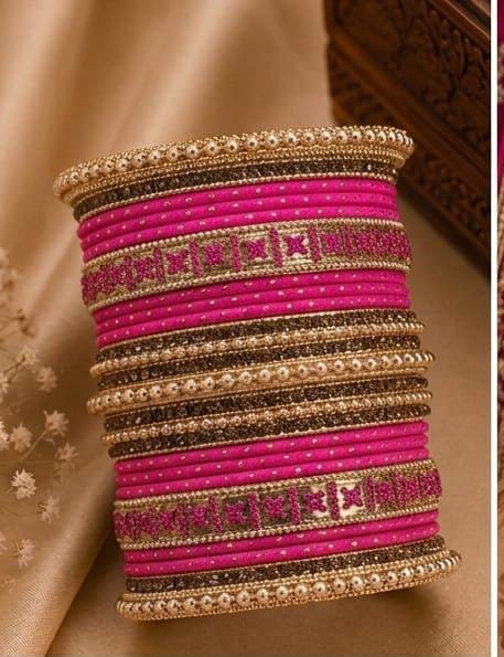 Traditional South Asian style stacked bangle set in Germany