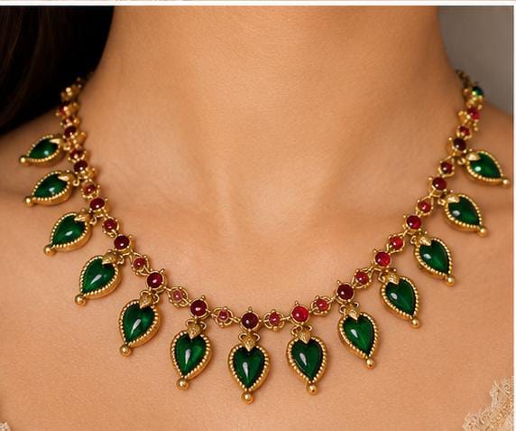 Traditional Kerala Palakka Necklace Set in Germany