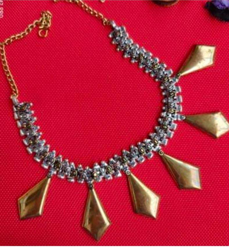 Ethnic Dual-Tone Tribal Choker Necklace in Germany