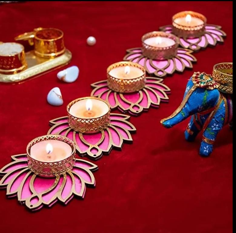 Traditional Lotus Tealight Candle Holders Decor in Germany
