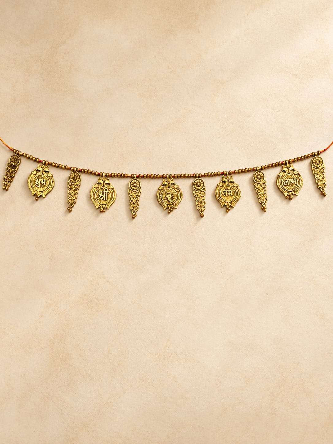 Traditional Gold Finish Metal Toran (Bandarwal)in Germany