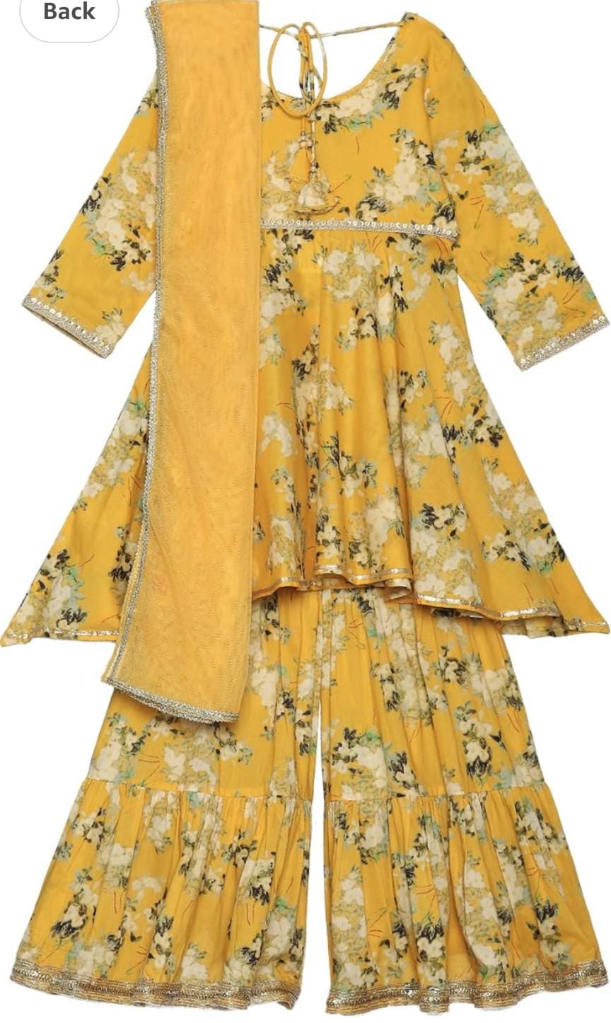 Cotton Printed Regular Semi-Formal Kurta With Garara And Dupatta in Germany