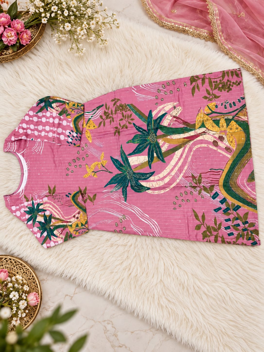 Soft Cotton Printed Plazzo Suit Set in Germany - Neha Couture Berlin