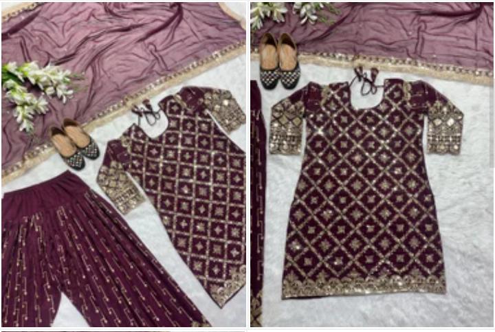 Faux Georgette With Heavy *Embroidery work Suit in Germany