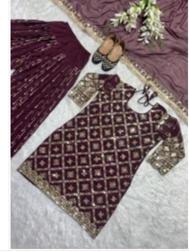 Faux Georgette With Heavy *Embroidery work Suit in Germany