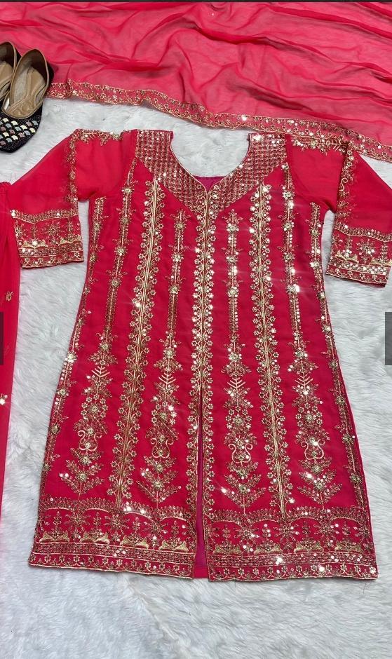 HEAVY GEORGETTE SEQUENCE WORK SHARARA SUIT IN BERLIN