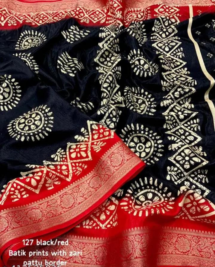Printed Soft Cotton Crepe Silk Saree With Jacquard Border in Germany