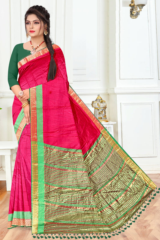 Cotton Saree embroidery and fabric detail - Neha Couture Indian Fashion