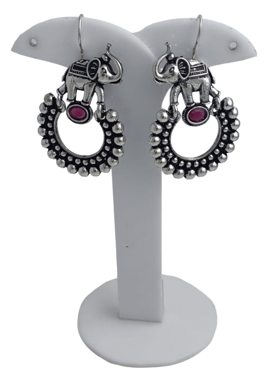 Elephant Silver Brass Stud Earrings  in Poland